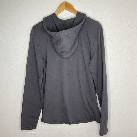 VANS Gray Hoodie Pullover Lightweight Long Sleeve Drawstring Pouch Pocket Sz S - Picture 4 of 7